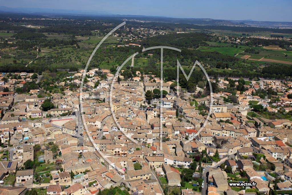 Photo arienne de Gallargues-le-Montueux