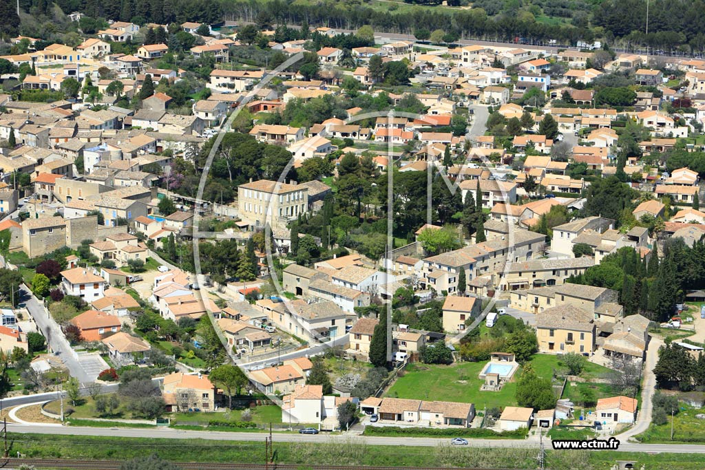 Photo arienne de Gallargues-le-Montueux