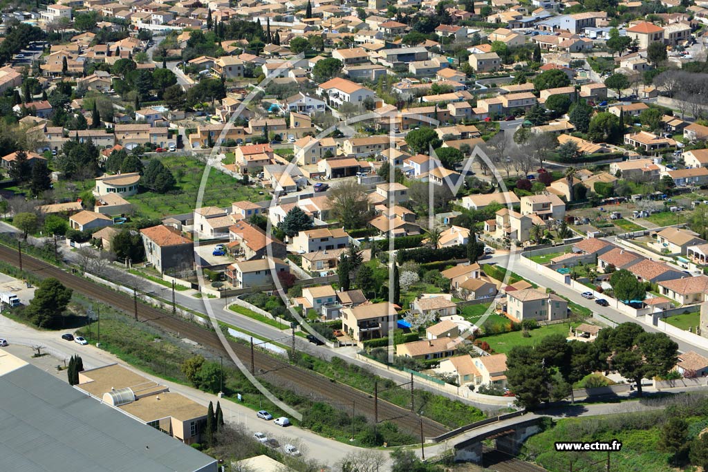 Photo arienne de Gallargues-le-Montueux
