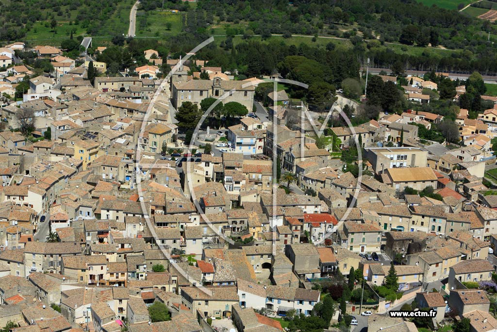 Photo arienne de Gallargues-le-Montueux