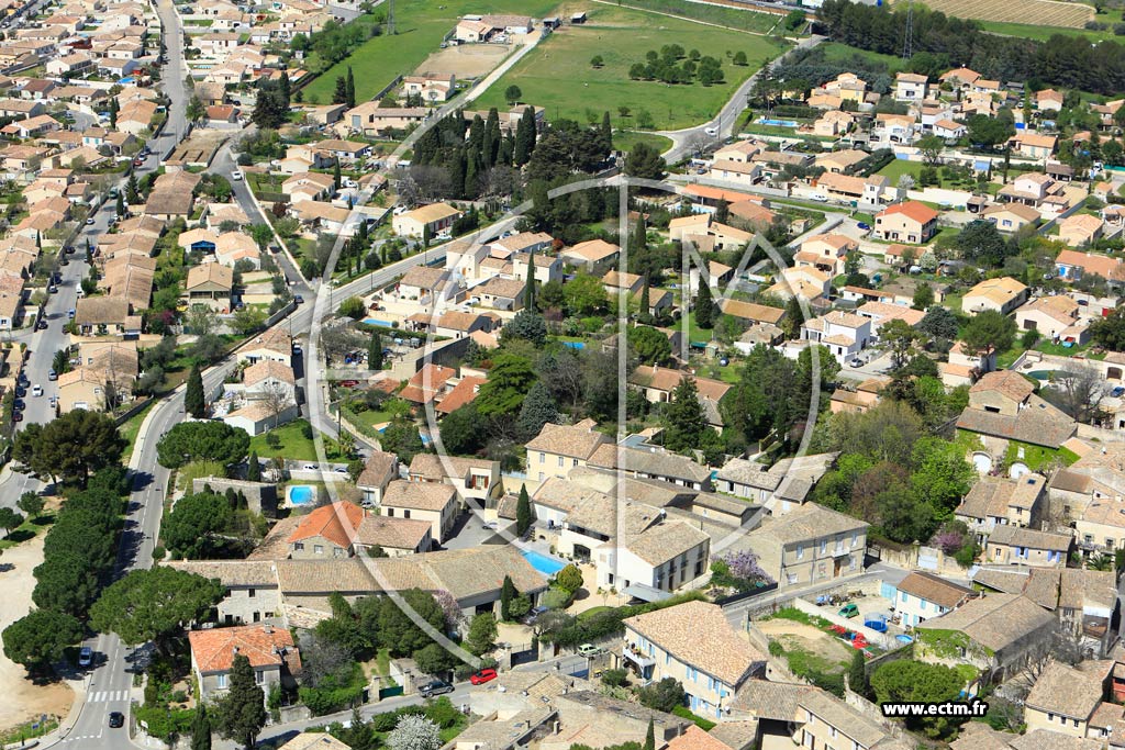 Photo arienne de Gallargues-le-Montueux