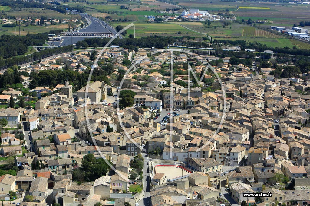 Photo arienne de Gallargues-le-Montueux