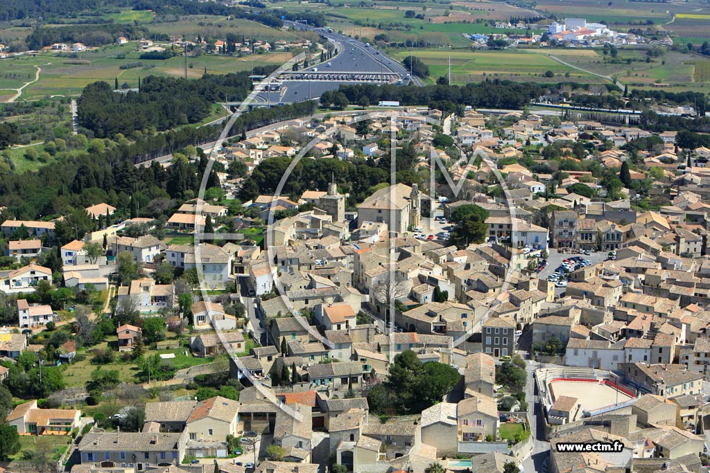 Photo arienne de Gallargues-le-Montueux