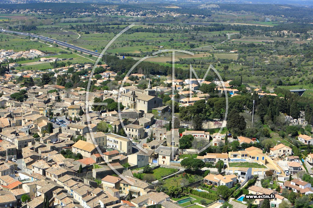 Photo arienne de Gallargues-le-Montueux