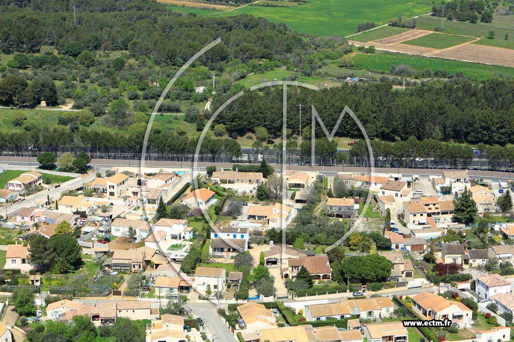 Photo arienne de Gallargues-le-Montueux