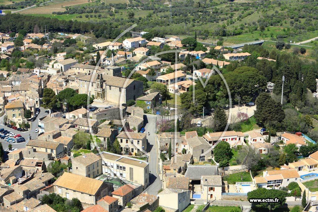 Photo arienne de Gallargues-le-Montueux