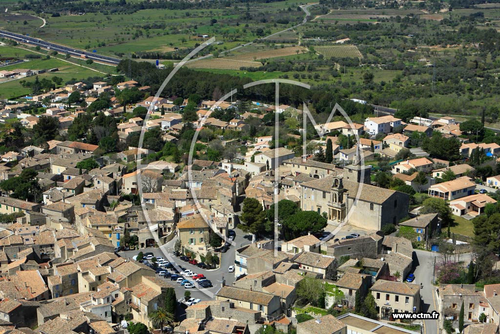Photo arienne de Gallargues-le-Montueux