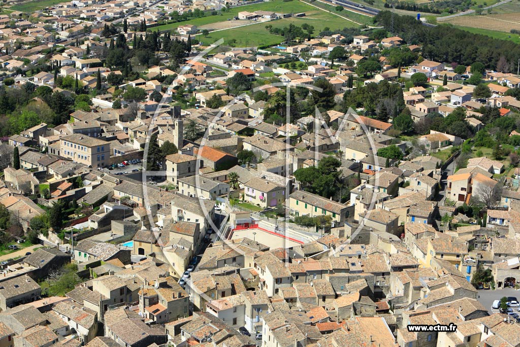 Photo arienne de Gallargues-le-Montueux
