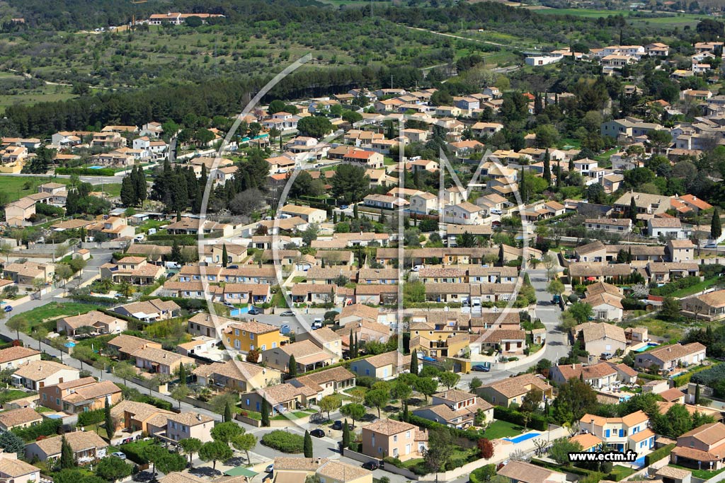 Photo arienne de Gallargues-le-Montueux