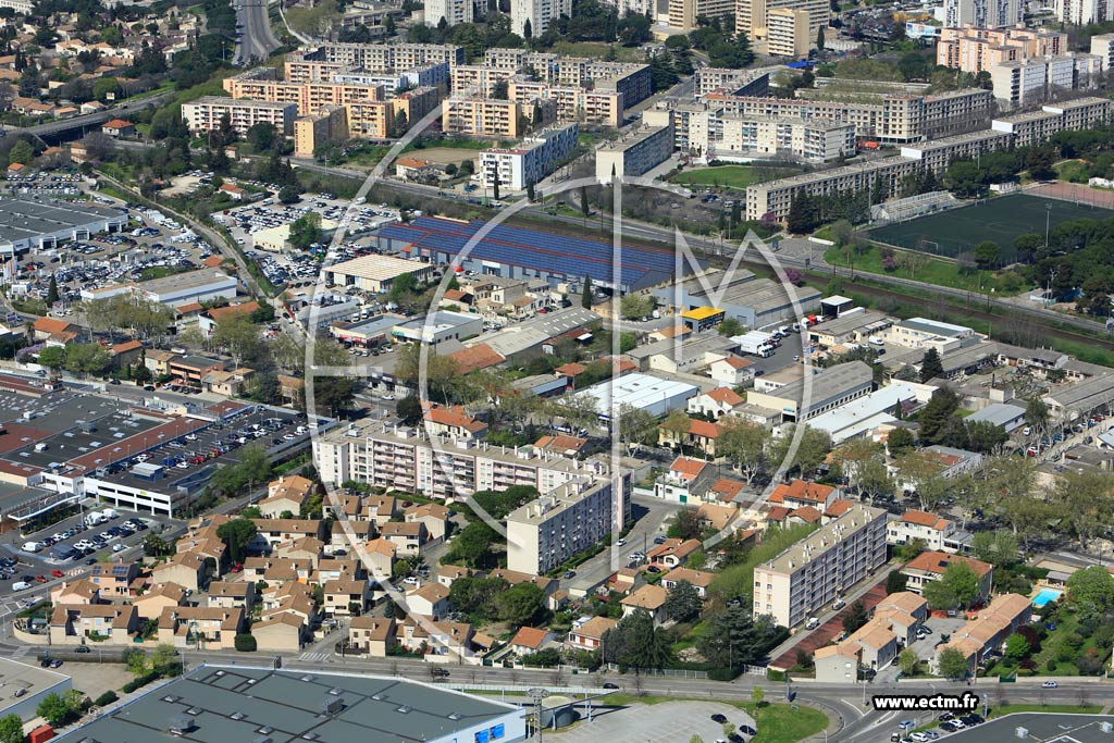 Photo arienne de Nmes (Capouchine)