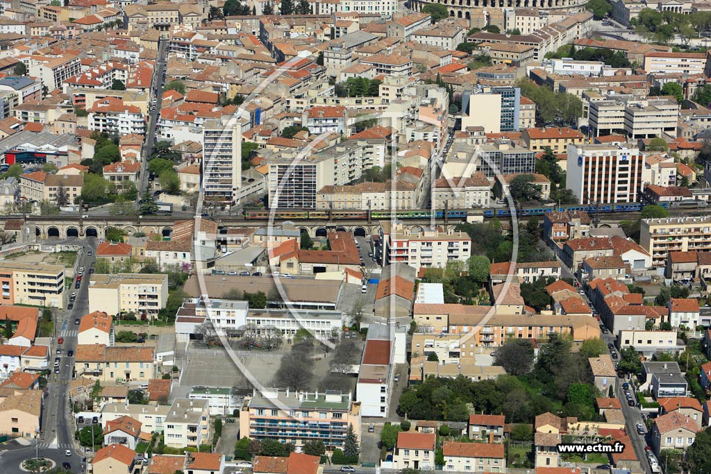 Photo arienne de Nmes (Marronniers)