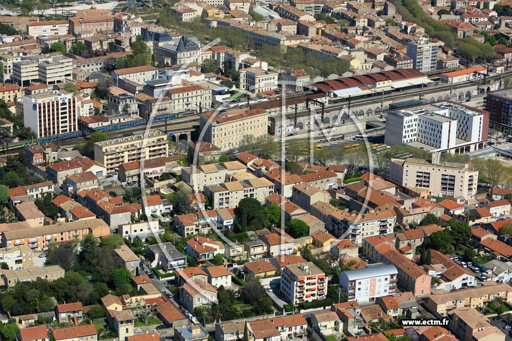 Photo arienne de Nmes (Marronniers)