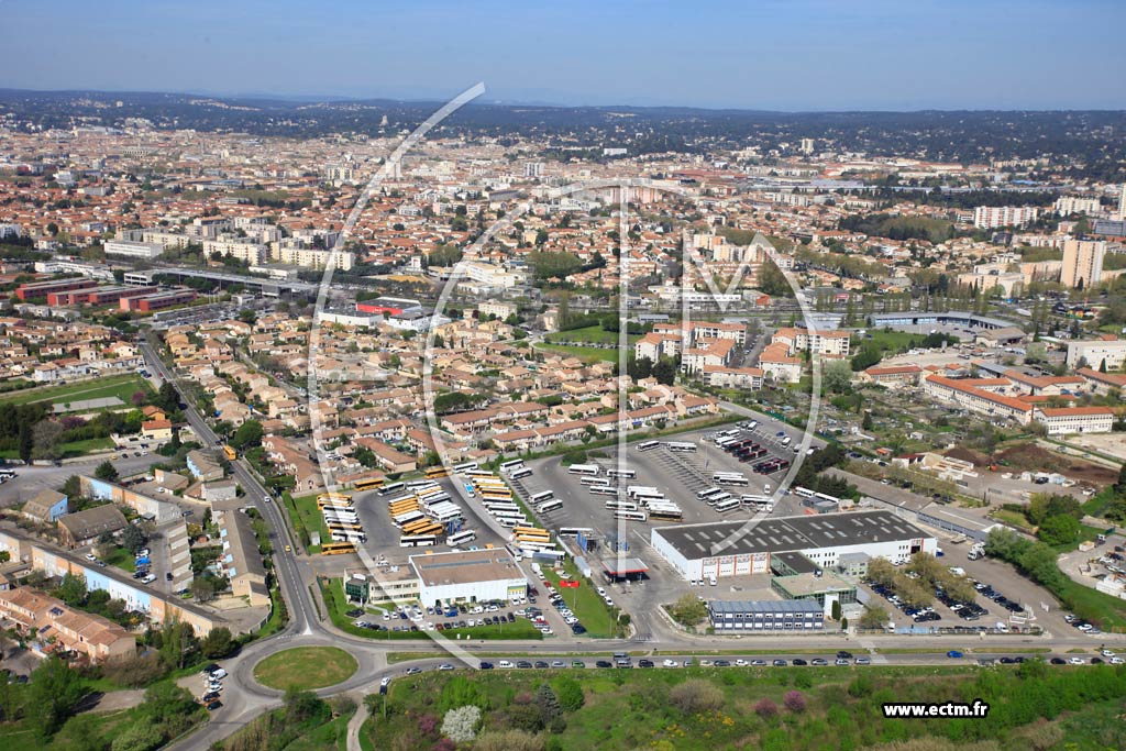 Photo arienne de Nmes (Mas de Ville)