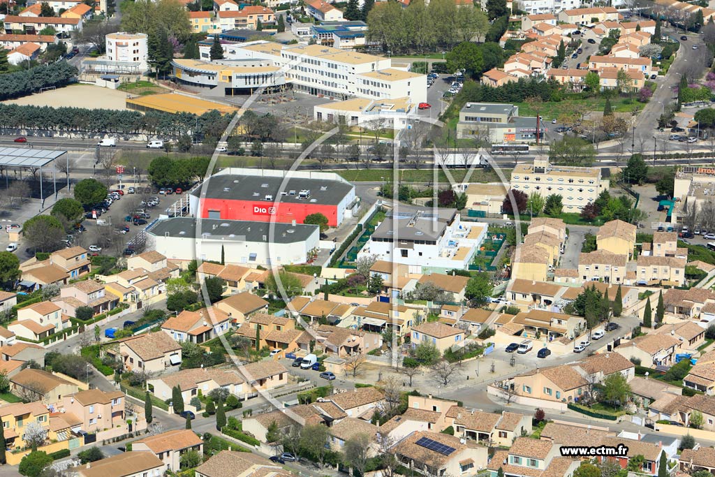 Photo arienne de Nmes (Mas de Ville)