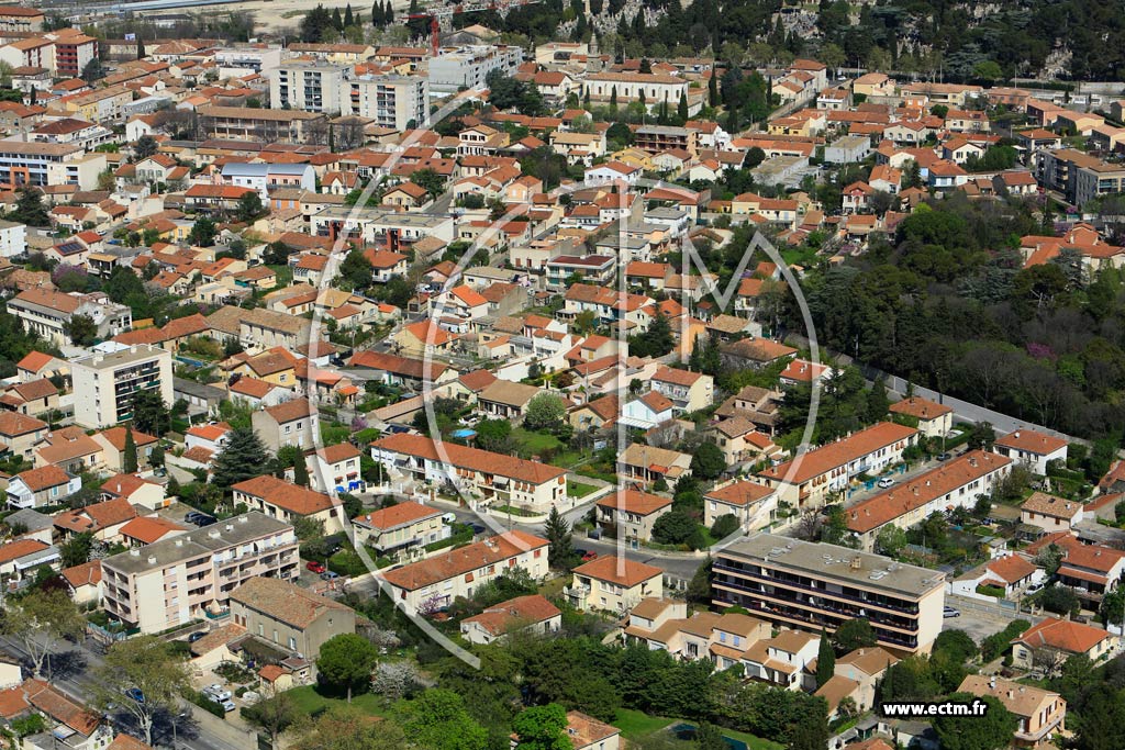 Photo arienne de Nmes (Route de Beaucaire)