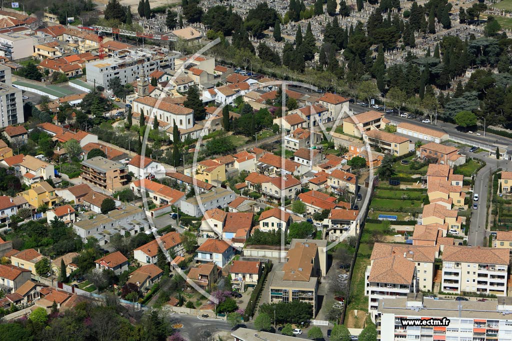 Photo arienne de Nmes (Route de Beaucaire)