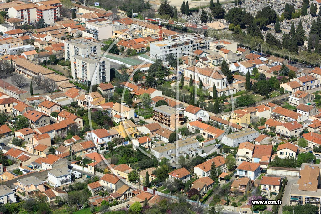 Photo arienne de Nmes (Route de Beaucaire)