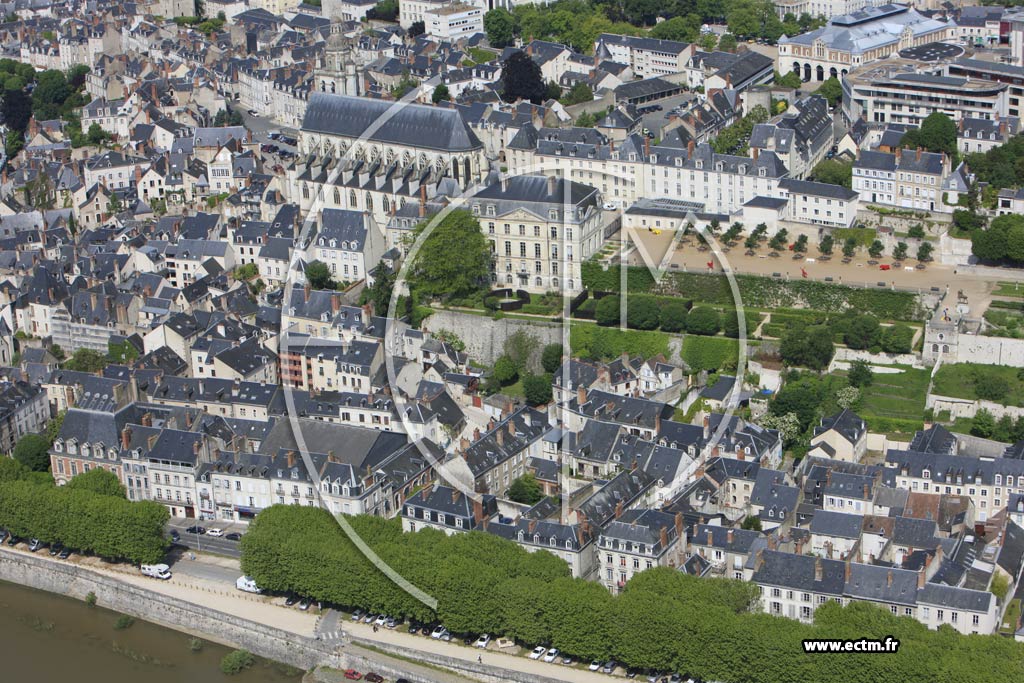Photo arienne de Blois (Cathdrale)