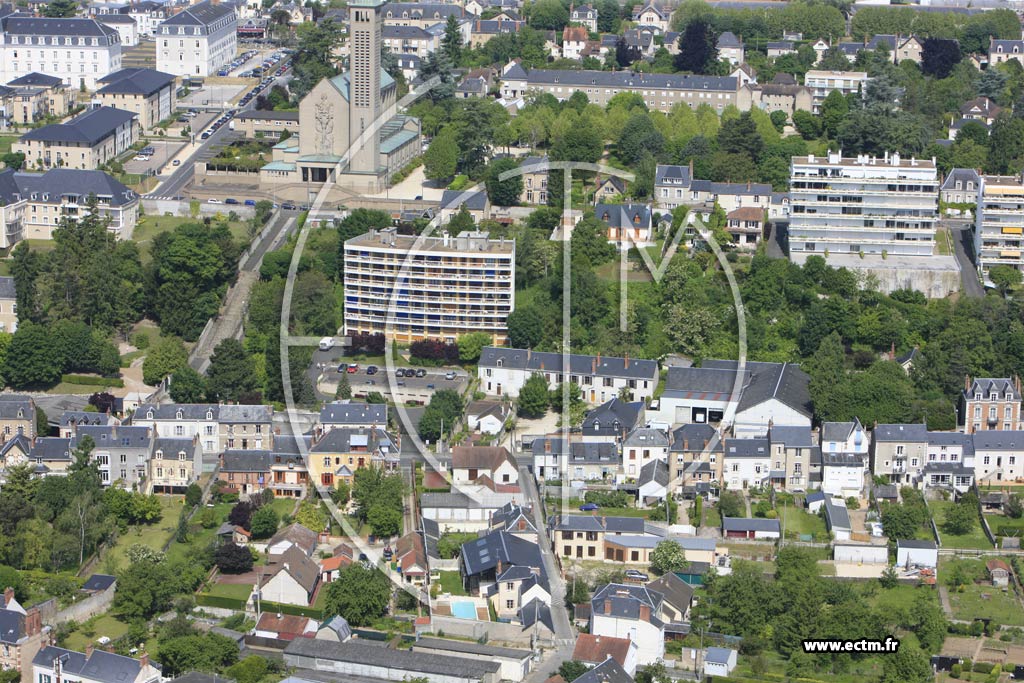 Photo arienne de Blois (Verdun Tuileries)