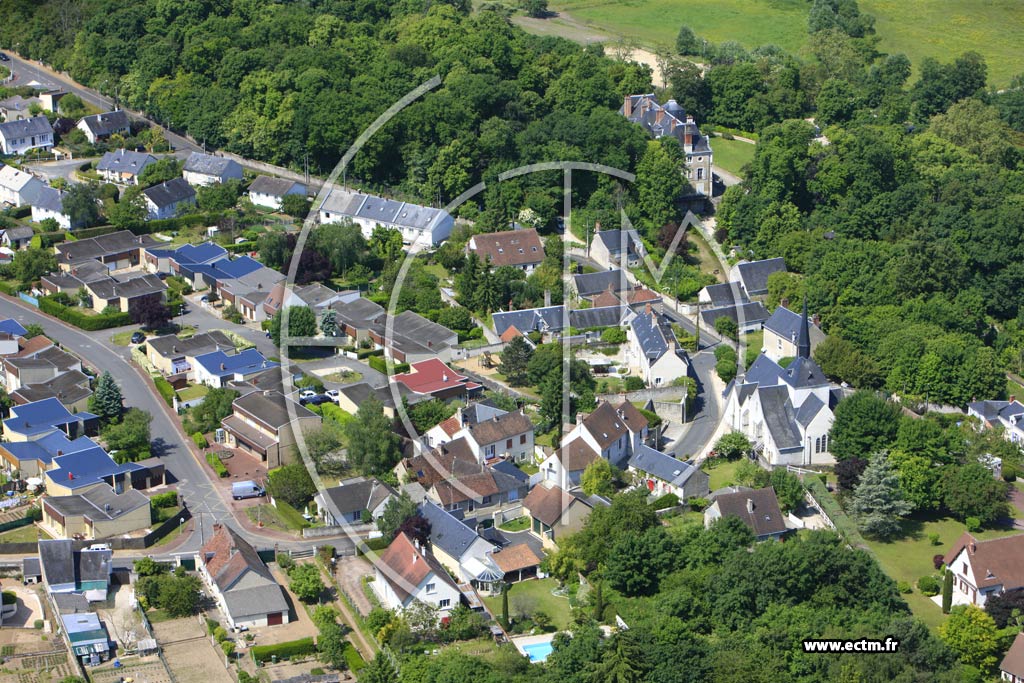 Photo arienne de Saint-Gervais-la-Fort (Eglise)