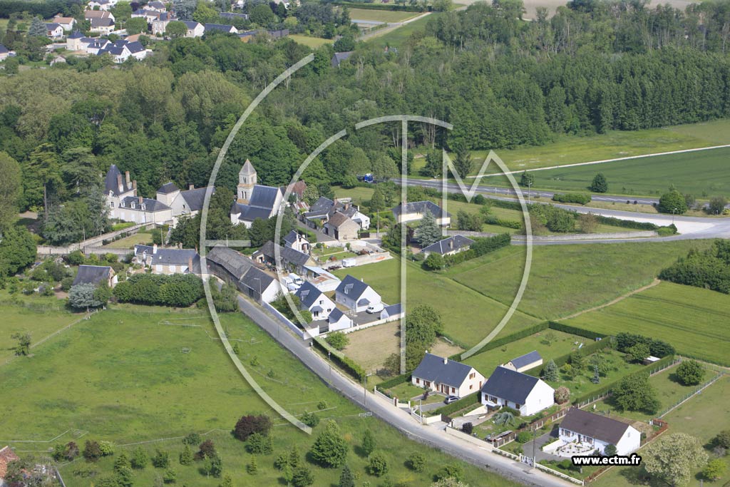 Photo arienne de Suvres (Chemin de Montcellereux)