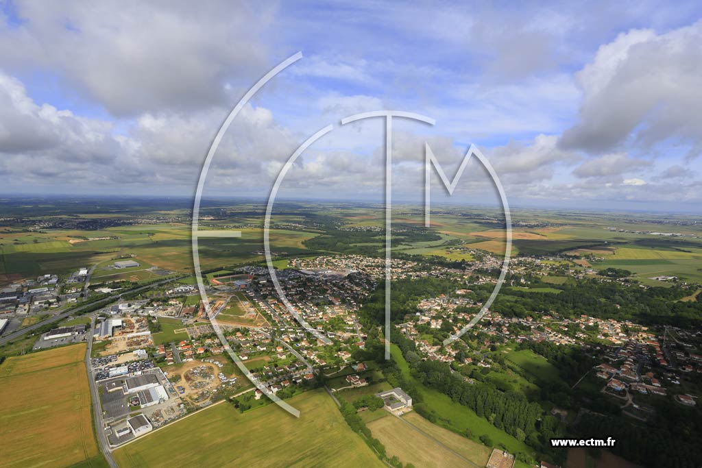 Photo arienne de Mign-Auxances