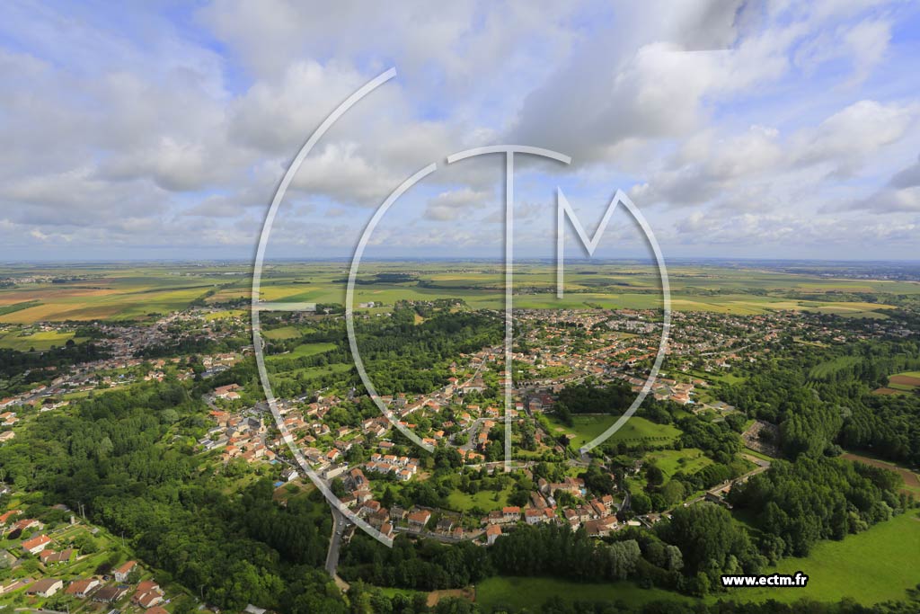Photo arienne de Mign-Auxances