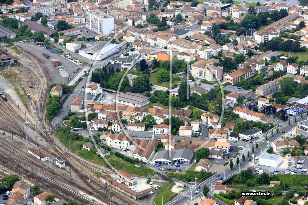 Photo arienne de Angoulme (Gare)