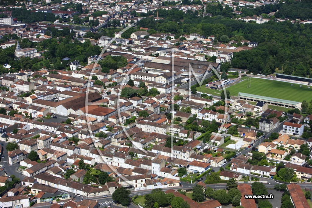 Photo arienne de Cognac (Htel de Ville)