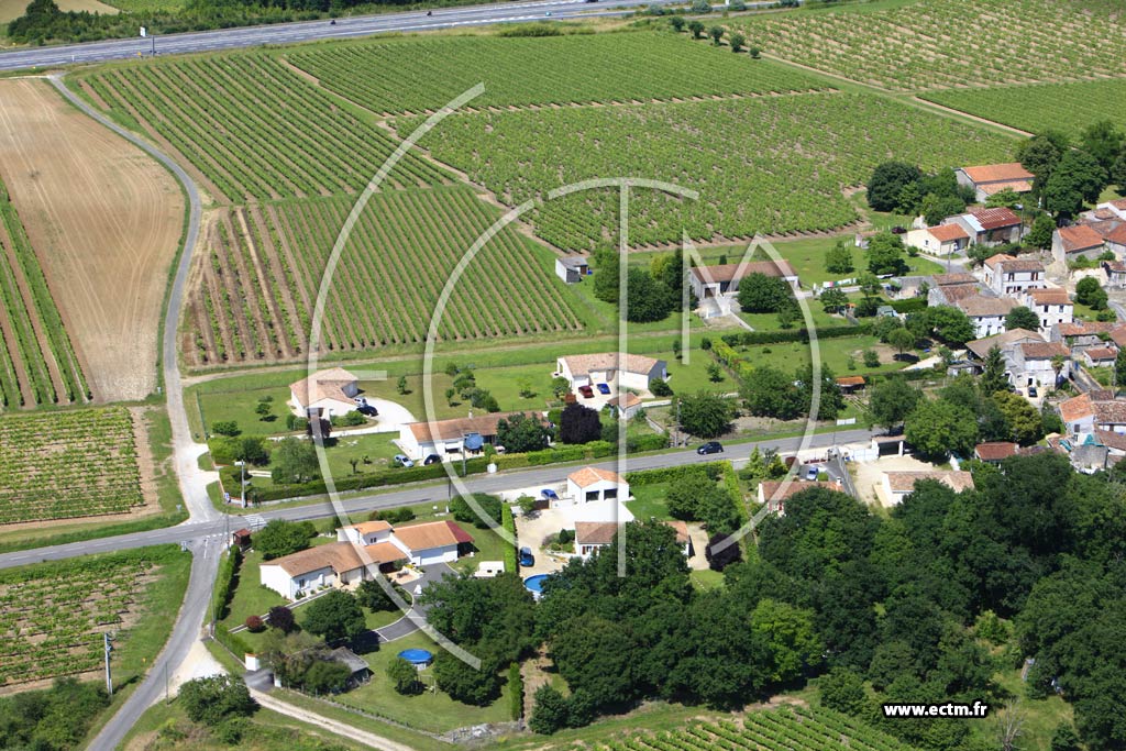 Photo arienne de Mainxe (L'Abbaye)