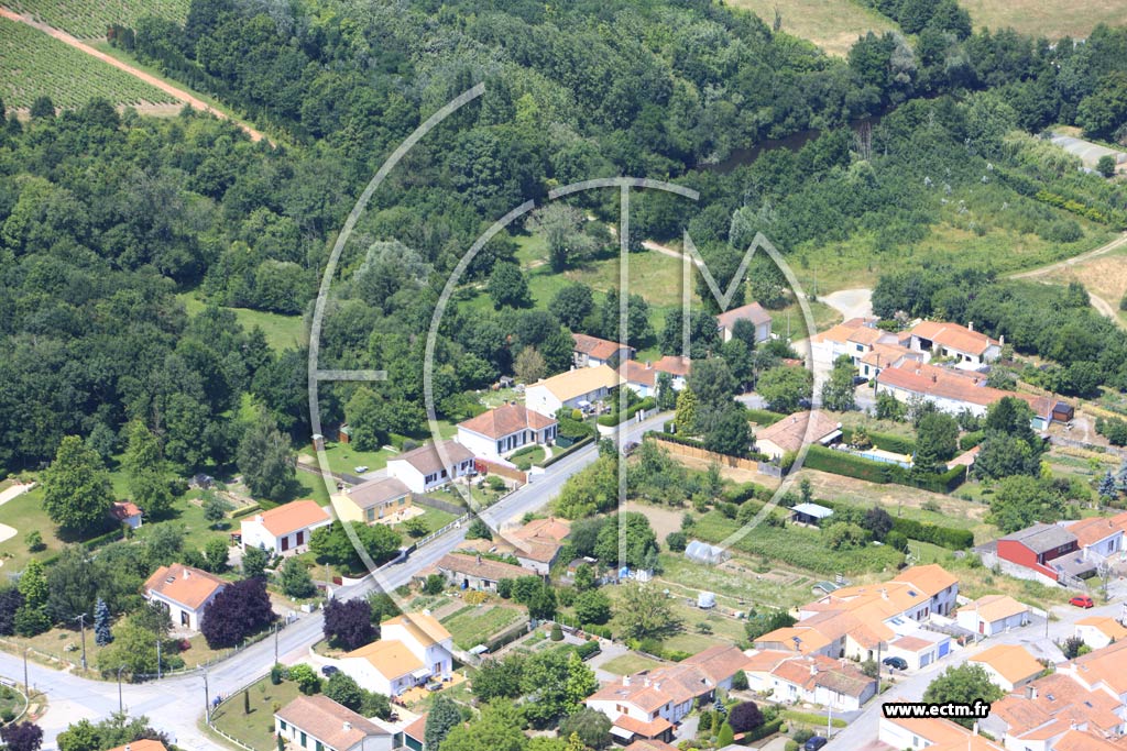 Photo arienne de La Haie-Fouassire (La Cornillre)