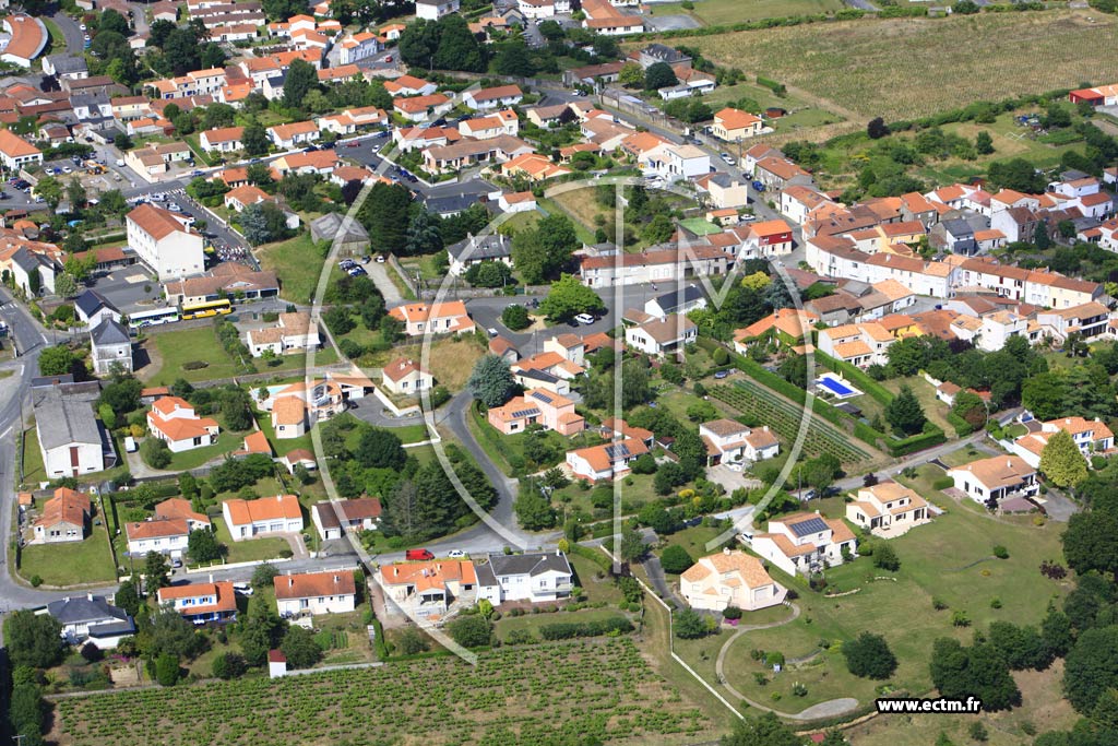 Photo arienne de La Haie-Fouassire (La Rairie)