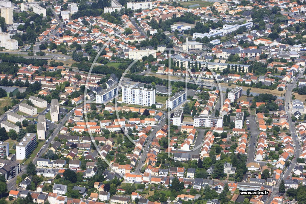 Photo arienne de Nantes (Quartiers Sud)