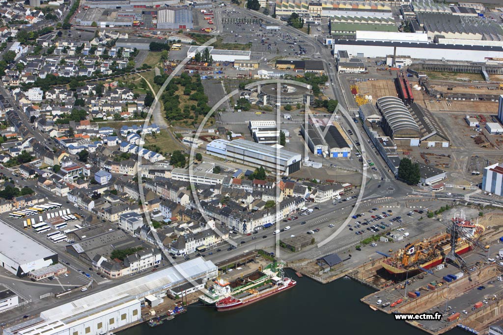Photo arienne de Saint-Nazaire (Herbins Gare)