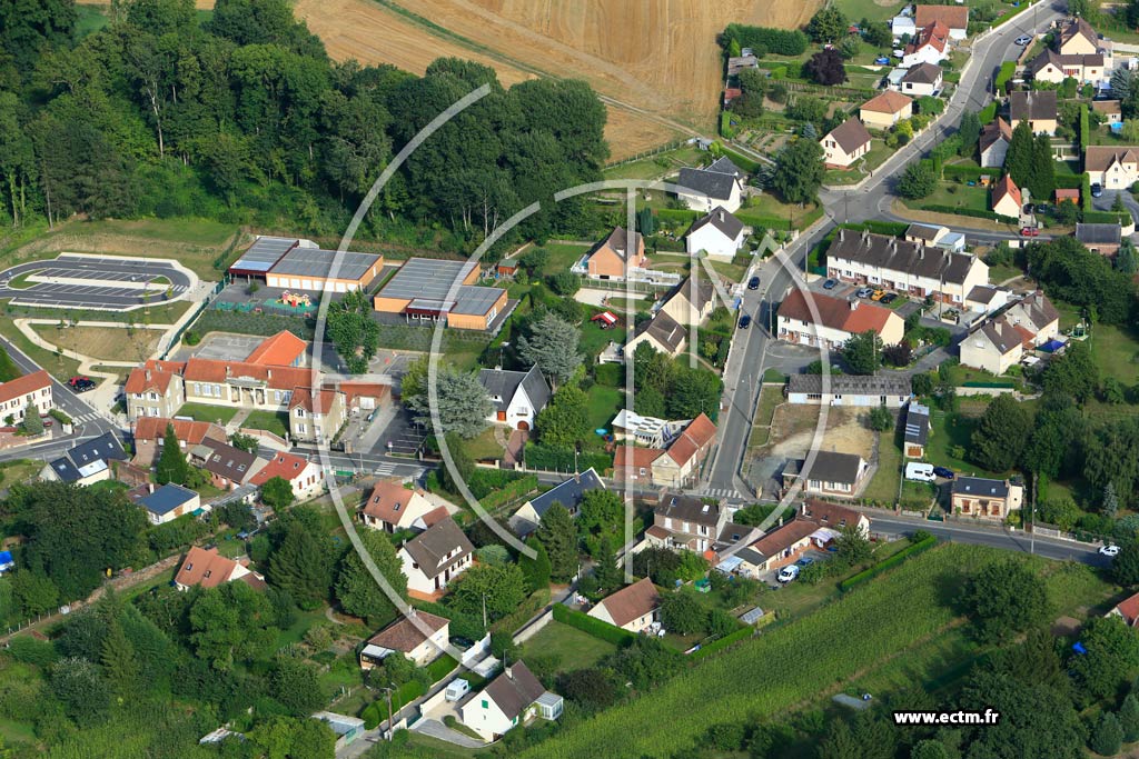 Photo arienne de Noyon (Happlincourt)