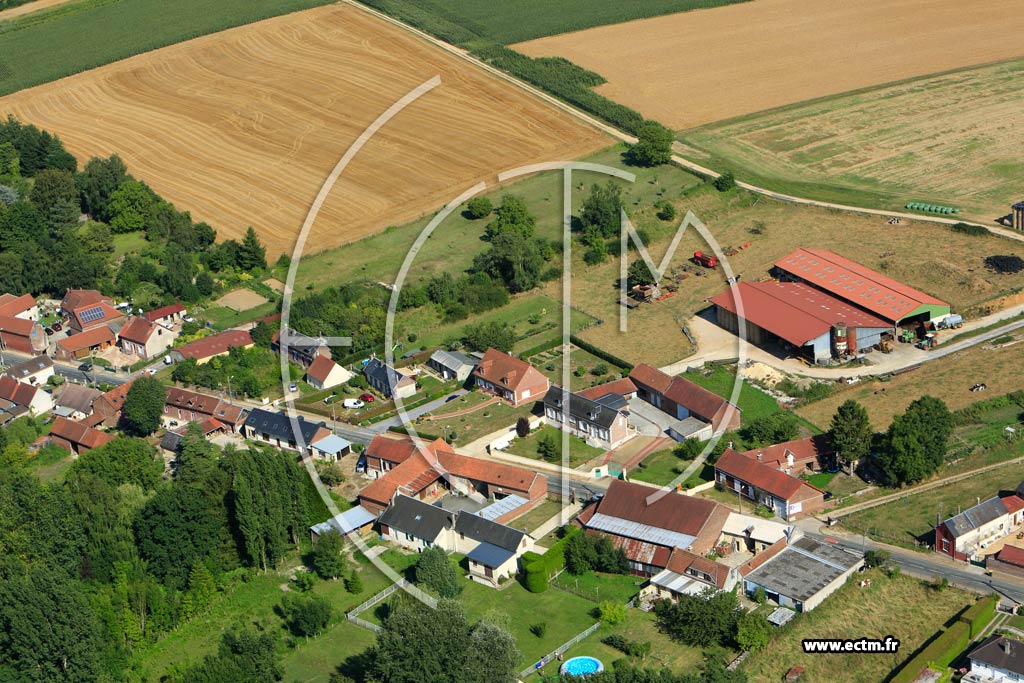 Photo arienne de Thiescourt
