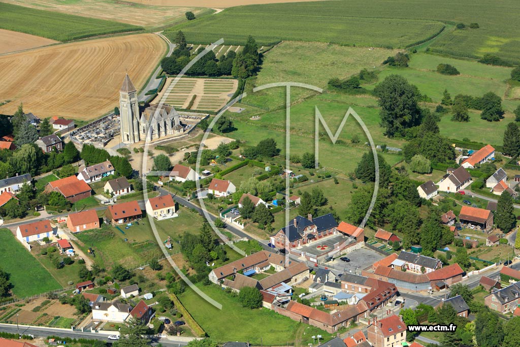 Photo arienne de Thiescourt