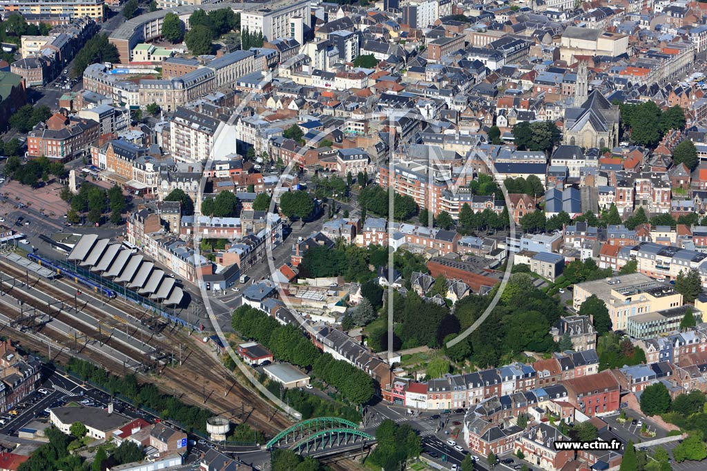 Photo arienne de Arras (Gare)