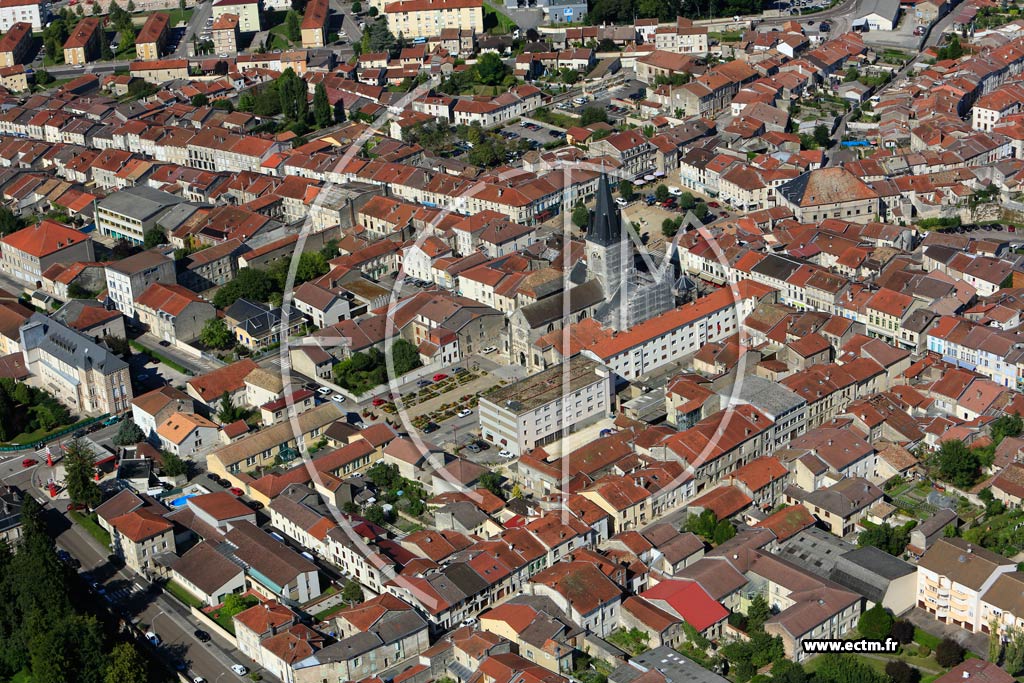 Photo arienne de Ligny-en-Barrois (Centre Ville)