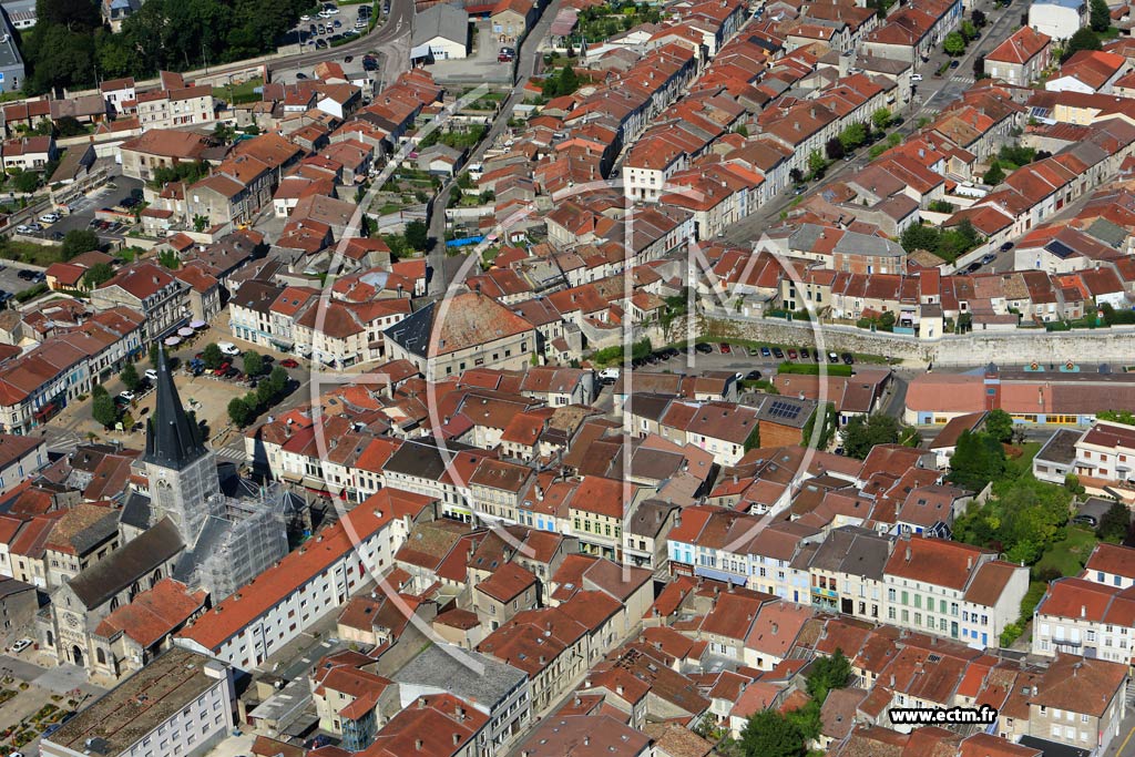 Photo arienne de Ligny-en-Barrois (Centre Ville)