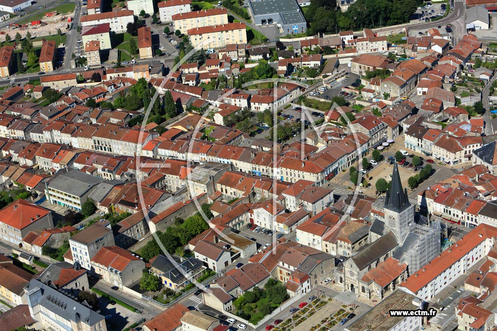 Photo arienne de Ligny-en-Barrois (Centre Ville)