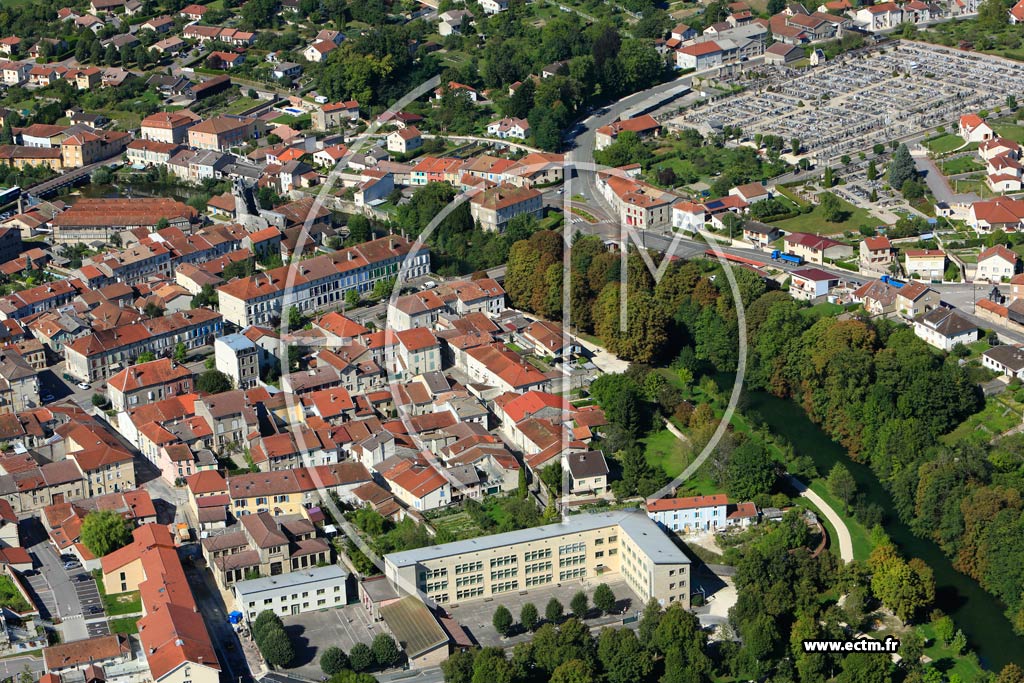 Photo arienne de Ligny-en-Barrois (Centre Ville)