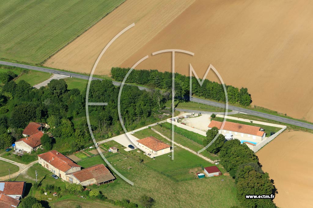 Photo arienne de Montplonne (La Ferme Saint-Martin)