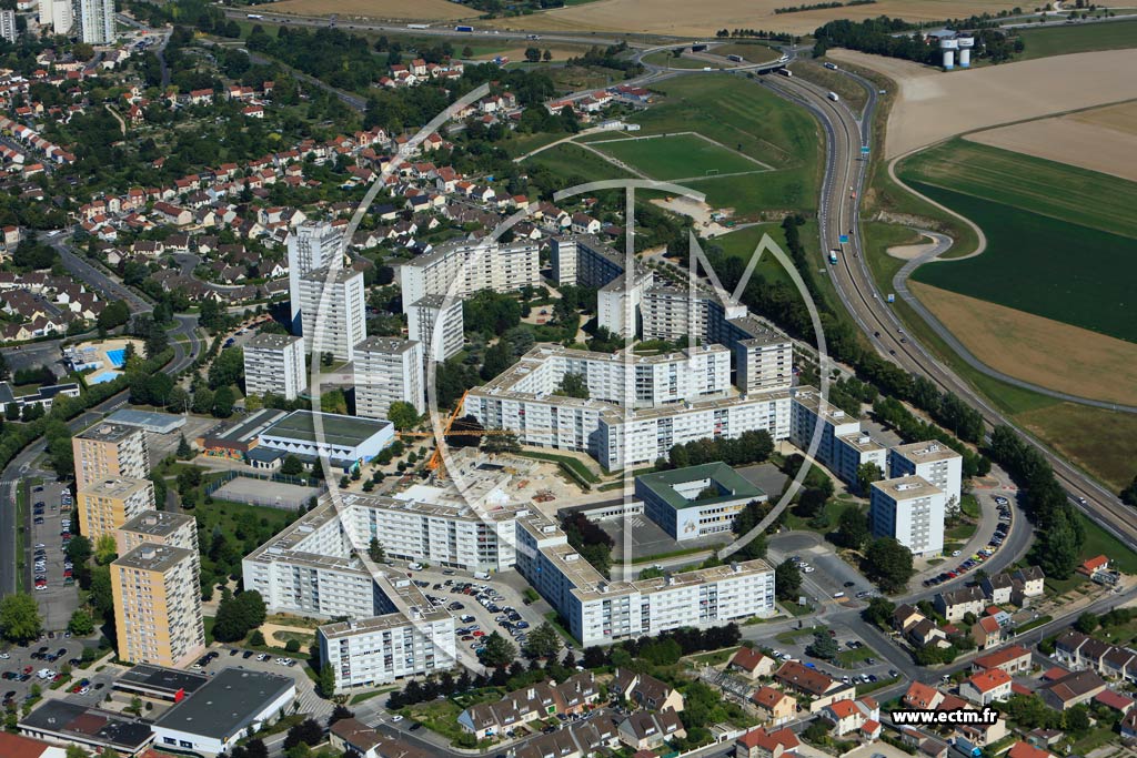 Photo arienne de Saint-Memmie