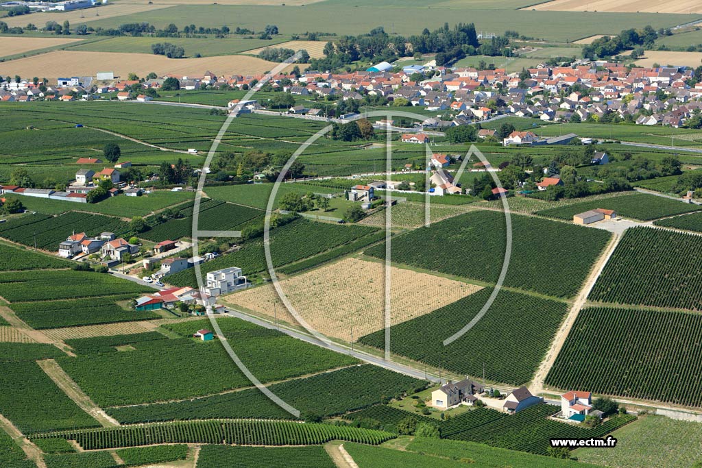 Photo arienne de pernay (Cteau Nord-Ouest)