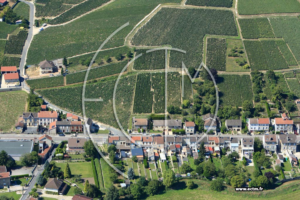Photo arienne de pernay (Cteau Nord-Ouest)