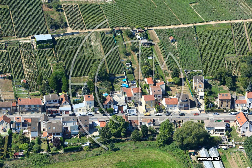 Photo arienne de pernay (Cteau Nord-Ouest)