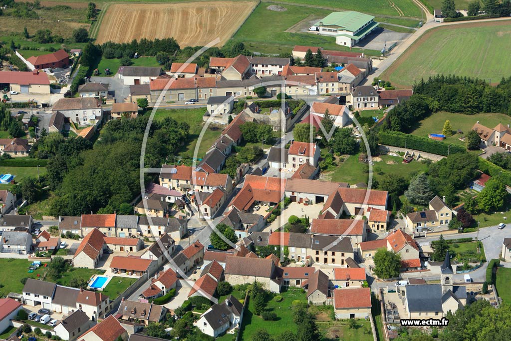 Photo arienne de Tauxires-Mutry