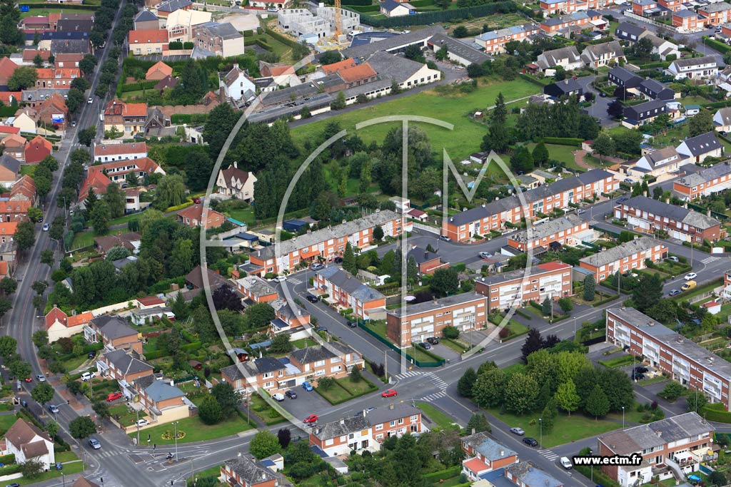Photo arienne de Cambrai (Les Quatre Muids)