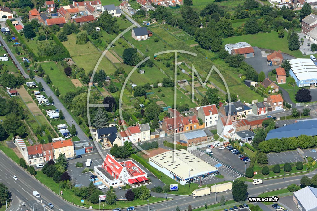 Photo arienne de Cambrai (Quartier de la Rue du Comt d'Artois)